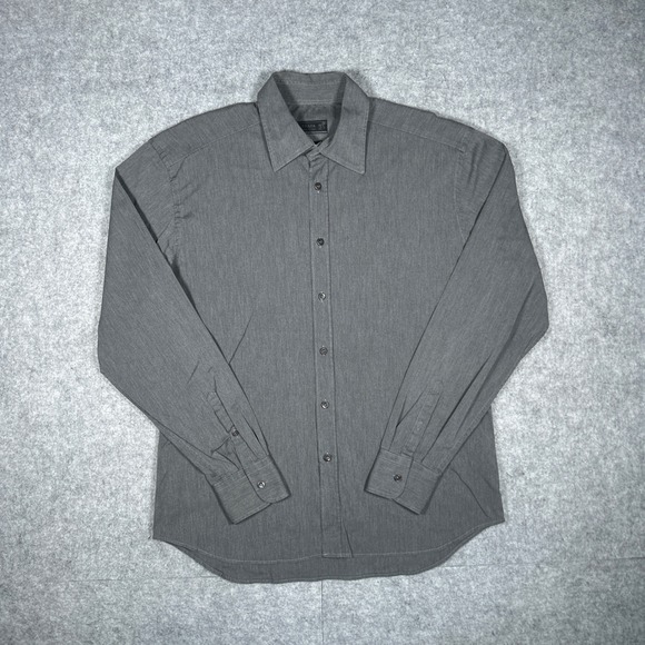 Prada Other - Prada Button Up Shirt Mens 41/16 Gray Long Sleeve‎ Made In Italy Luxury Designer